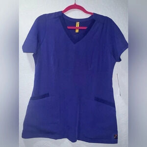 WonderWink Purple Scrub Top, Small